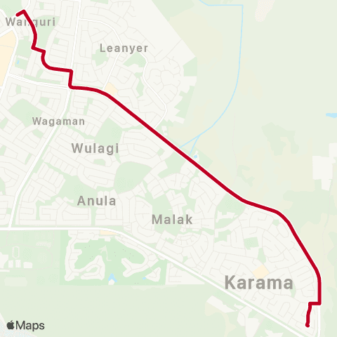 Darwinbus Special Needs - Route 301 map