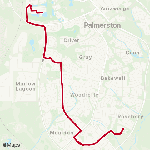Darwinbus Special Needs - Route 314 map