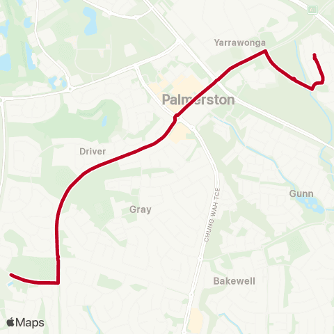 Darwinbus Special Needs - Route 315 map