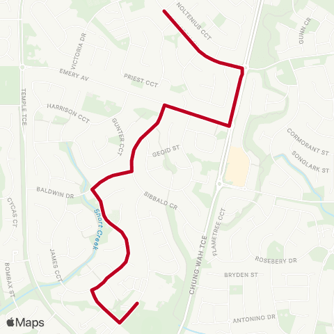 Darwinbus Special Needs - Route 316 map
