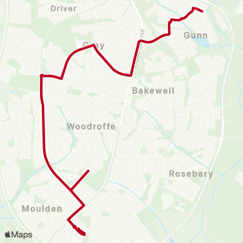 Darwinbus Special Needs - Route 319 map