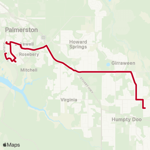 Darwinbus Special Needs - Route 320 map