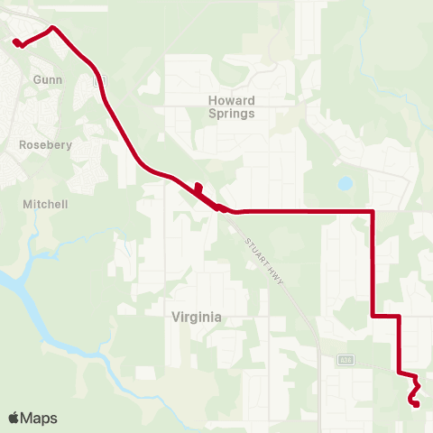 Darwinbus School - Rural map