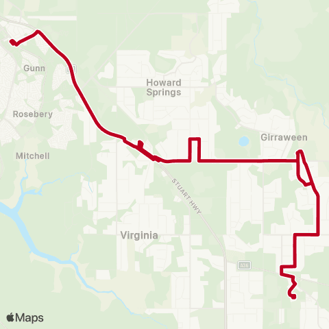 Darwinbus School - Rural map