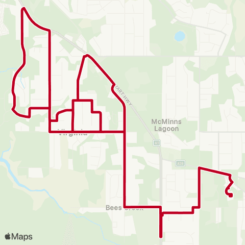 Darwinbus School - Rural map