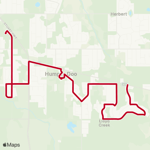 Darwinbus School - Rural map