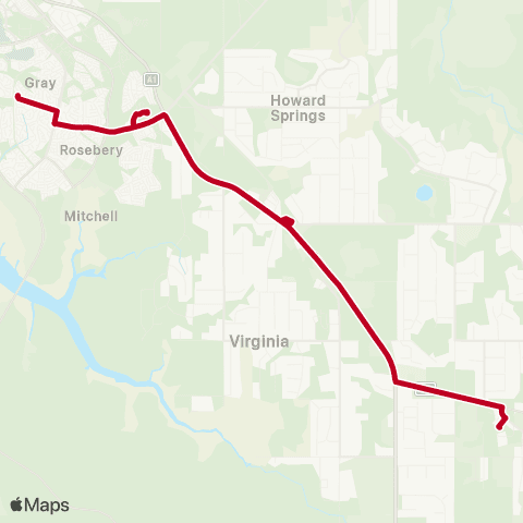 Darwinbus School - Rural map