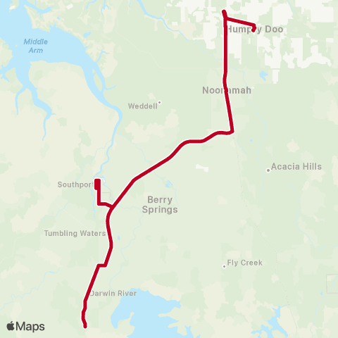 Darwinbus School - Rural map