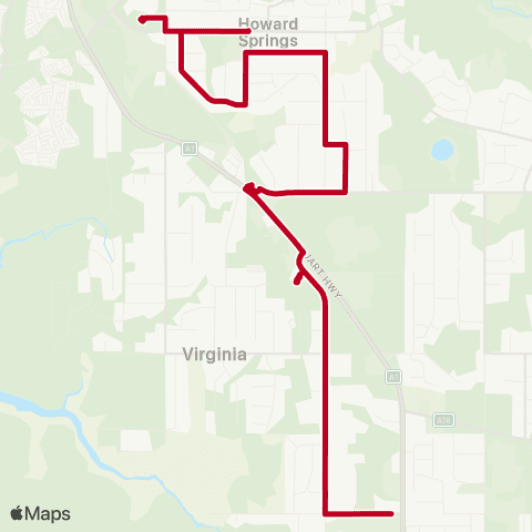 Darwinbus School - Rural map