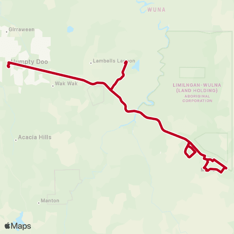 Darwinbus School - Rural map