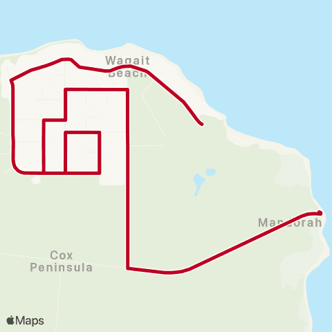 Darwinbus School - Wagait Beach / Mandorah map