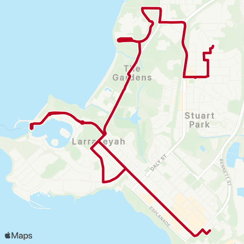 Darwinbus School - Darwin map