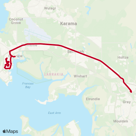 Darwinbus School - Darwin map