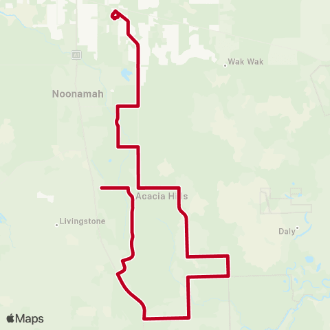 Darwinbus School - Rural Wet & Dry map