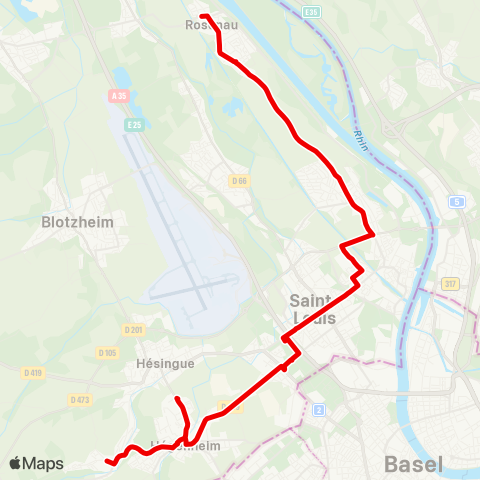 DistriBus Buschwiller Vosges - Rosenau Petit Canal map