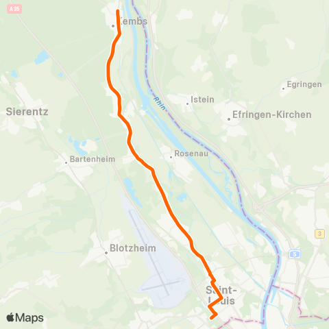 DistriBus Kembs Kembs N. - St-Louis St-Louis Gare map