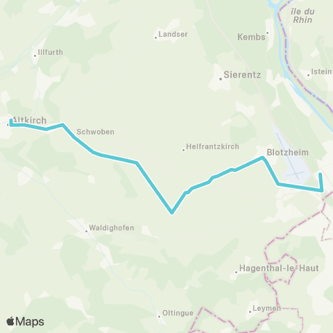 DistriBus Altkirch Gare / Knoeringue Ctre - St-Louis St-Louis Gare map