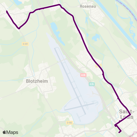 DistriBus Bartenheim Rép. - St-Louis St-Exupéry map