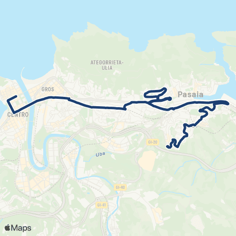 Dbus Zubiaurre-Bidebieta-Buenavista map