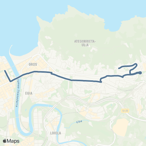 Dbus Bidebieta map