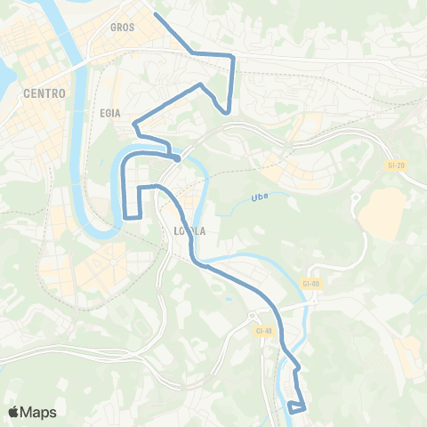 Dbus Gros-Egia-Martutene map
