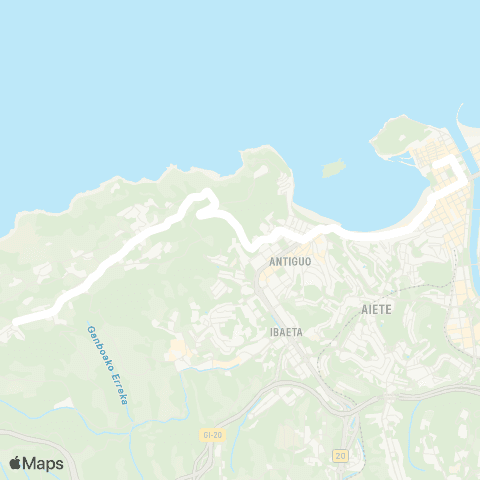 Dbus Igeldo map