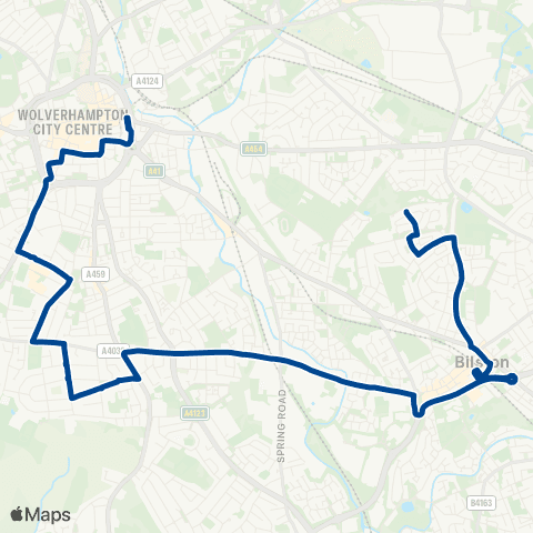 Diamond Bus Wolverhampton Bus Station - Church Green map