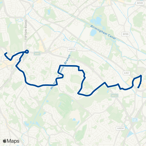 Diamond Bus Oldbury Interchange - Coronation Gardens map