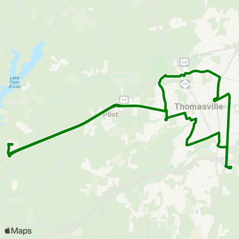 DC Rides Green Route map
