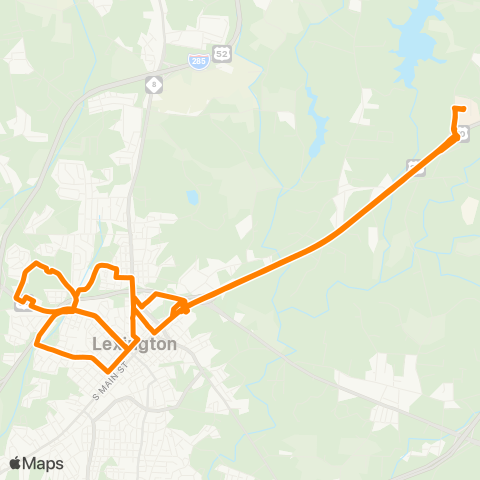 DC Rides Orange Route map