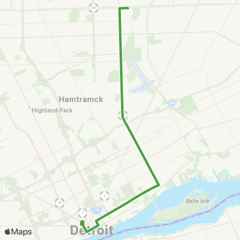 DDOT Van Dyke-Lafayette map