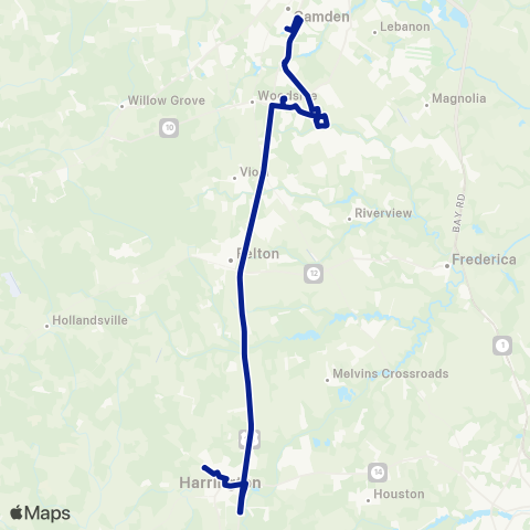 DART First State Harrington - Dover map