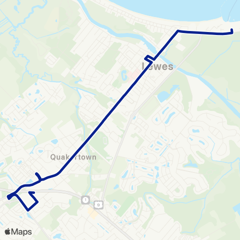 DART First State Lewes TC - Lewes-Ferry map