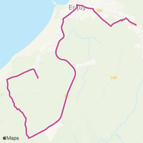 Distribus Navette estivale de Erquy map