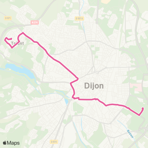 Divia Talant Dullin - Université map