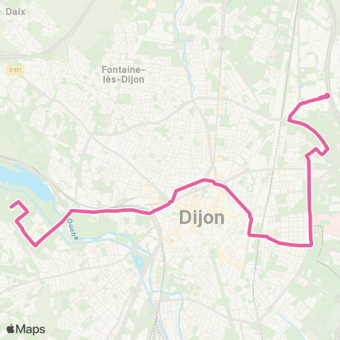 Divia Fontaine d'Ouche - Epirey Capno map