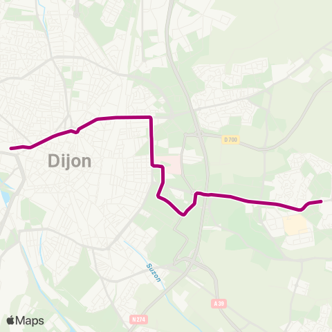 Divia Dijon Gare - Quetigny Centre map