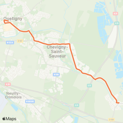 Divia Magny - Quetigny Grand Marche map