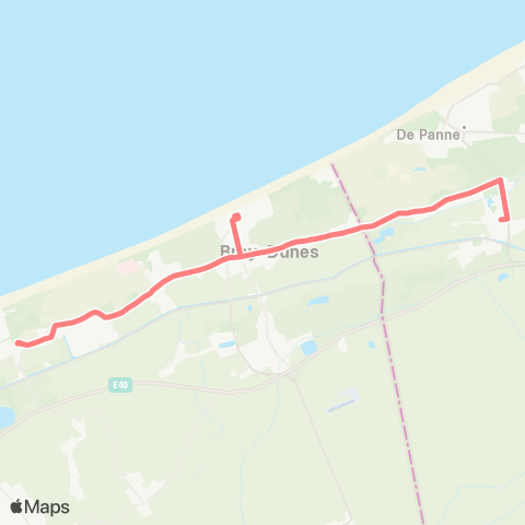 DK’BUS Leffrinckoucke Fort des Dunes-Frontière - Adinkerque map