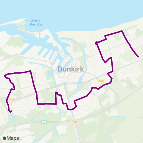 DK’BUS Dunkerque Fort de Petite-Synthe - Dunkerque Maraîchers map