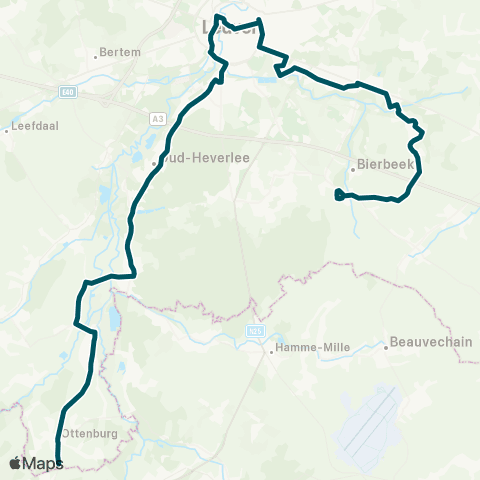 De Lijn Bierbeek - Leuven - Ottenburg map