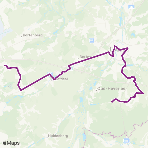 De Lijn Sterrebeek - Leefdaal - Leuven - Vaalbeek map
