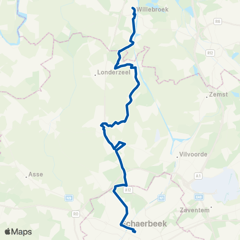 De Lijn Brussel Noord - Meise - Willebroek map