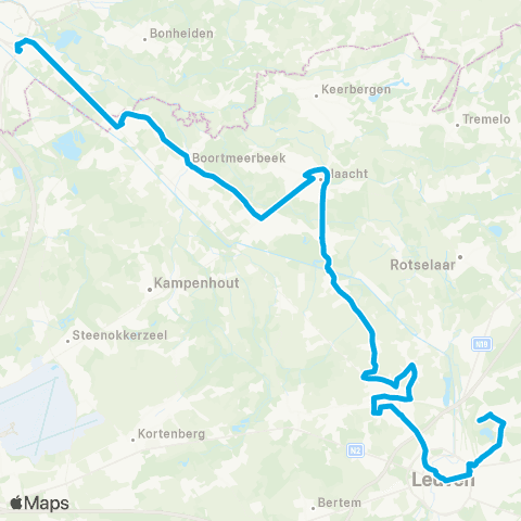 De Lijn Mechelen - Haacht - Herent - Leuven - Kessel-Lo map