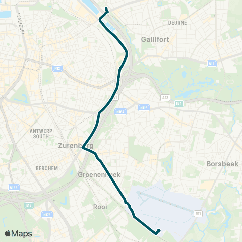 De Lijn Trampendel map