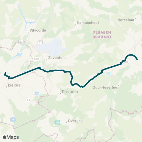 De Lijn Brussel - Sterrebeek - Leefdaal - Leuven map