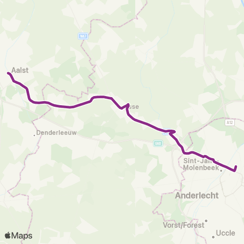 De Lijn Brussel Noord - Asse - Affligem - Aalst map