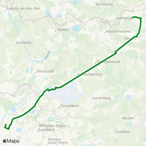 De Lijn Brussel Noord - Haacht - Keerbergen map
