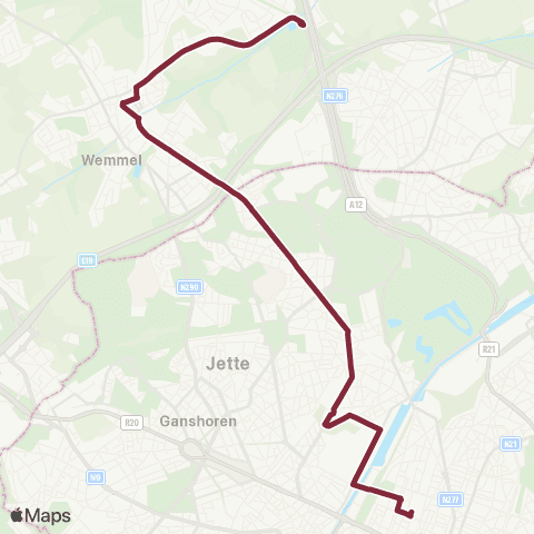 De Lijn Brussel Noord - Bockstael - Wemmel Drijpikkel map