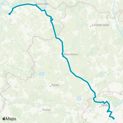 De Lijn Brussel Noord - Merchtem - Dendermonde map